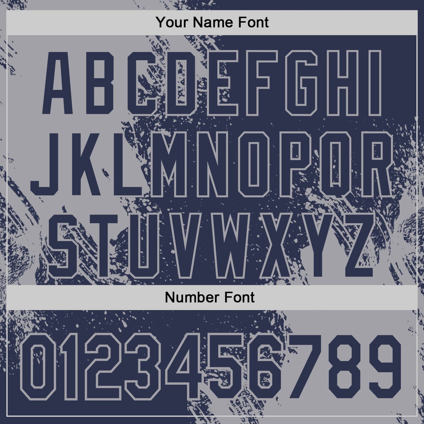 Custom Navy-Gray Abstract Brush Stroke Authentic Baseball Jersey view 5