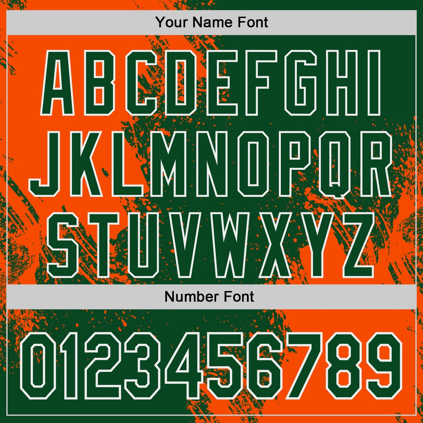 Custom Green Orange-White Abstract Brush Stroke Authentic Baseball Jersey view 5