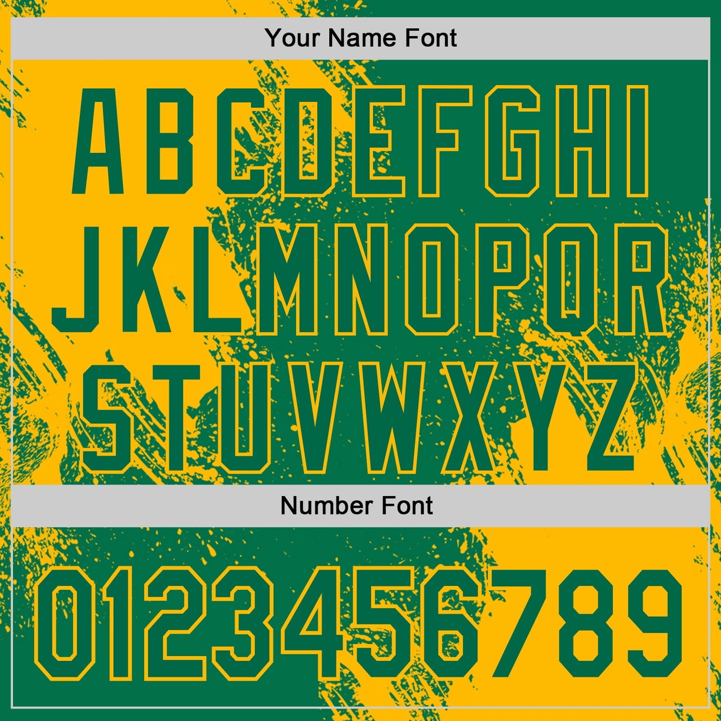 Custom Kelly Green-Gold Abstract Brush Stroke Authentic Baseball Jersey view 5