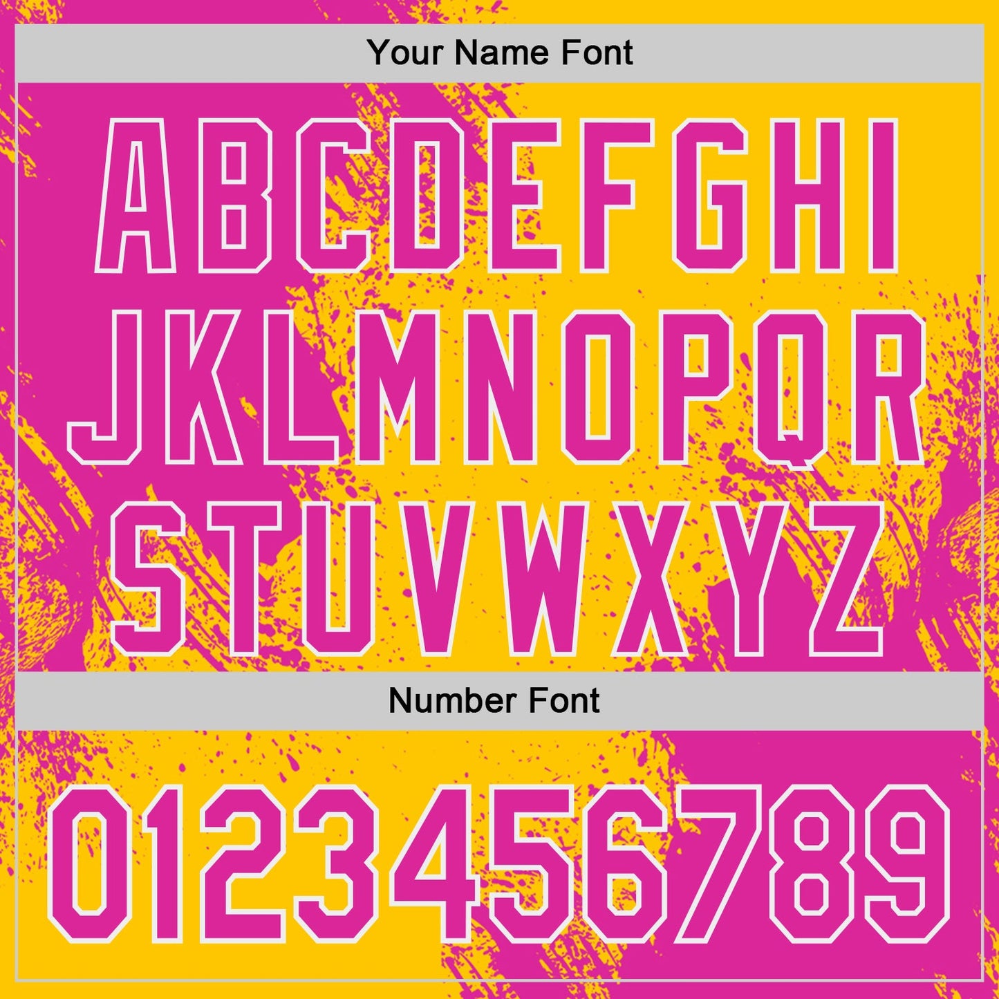 Custom Yellow Deep Pink-White Abstract Brush Stroke Authentic Baseball Jersey view 5