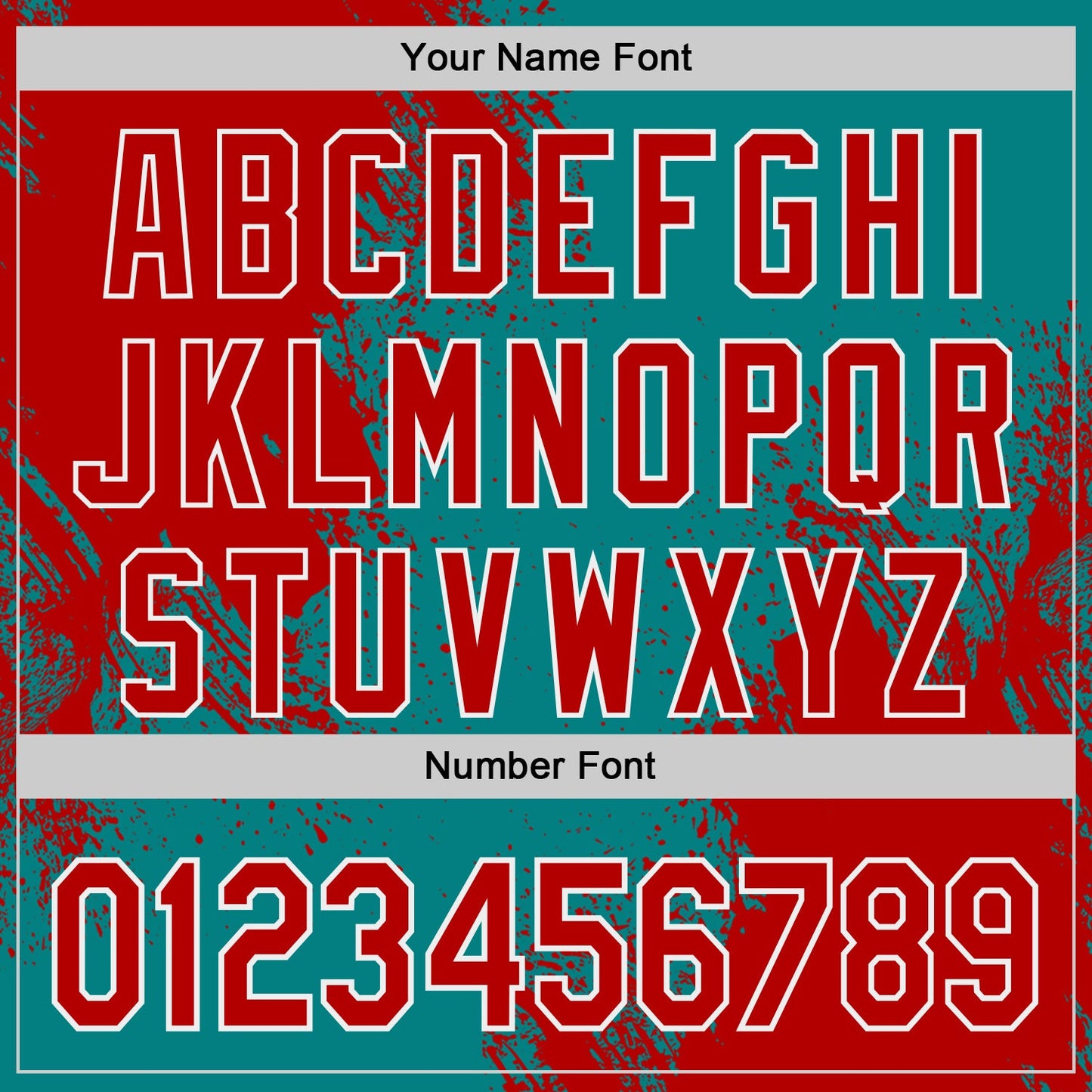 Custom Teal Red-White Abstract Brush Stroke Authentic Baseball Jersey view 5