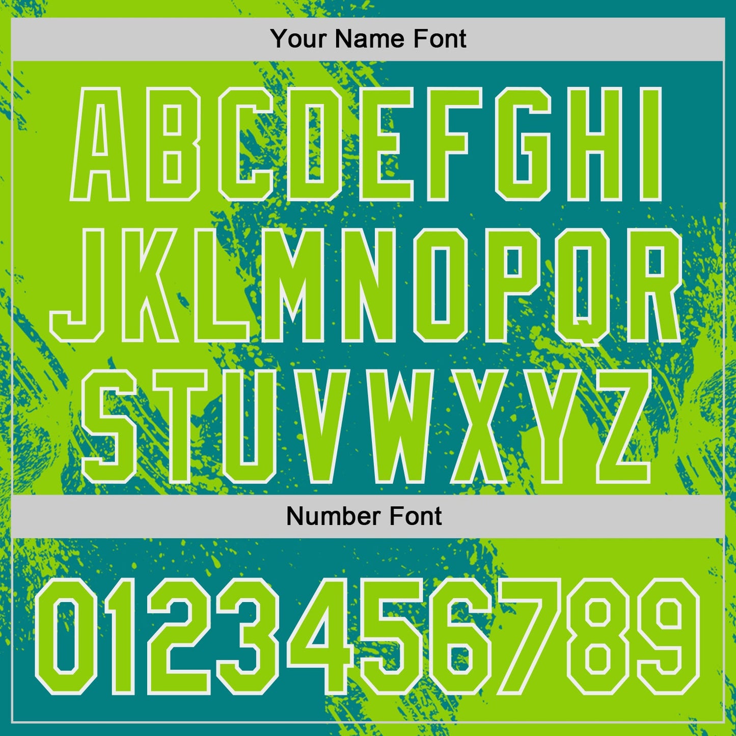 Custom Teal Neon Green-White Abstract Brush Stroke Authentic Baseball Jersey view 5