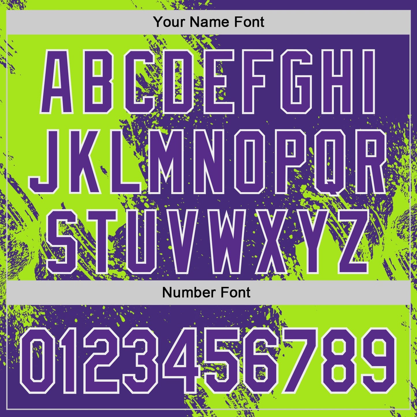 Custom Purple Neon Green-White Abstract Brush Stroke Authentic Baseball Jersey view 5