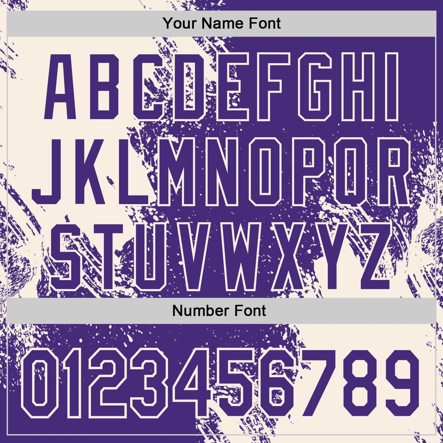 Custom Purple-Cream Abstract Brush Stroke Authentic Baseball Jersey view 5