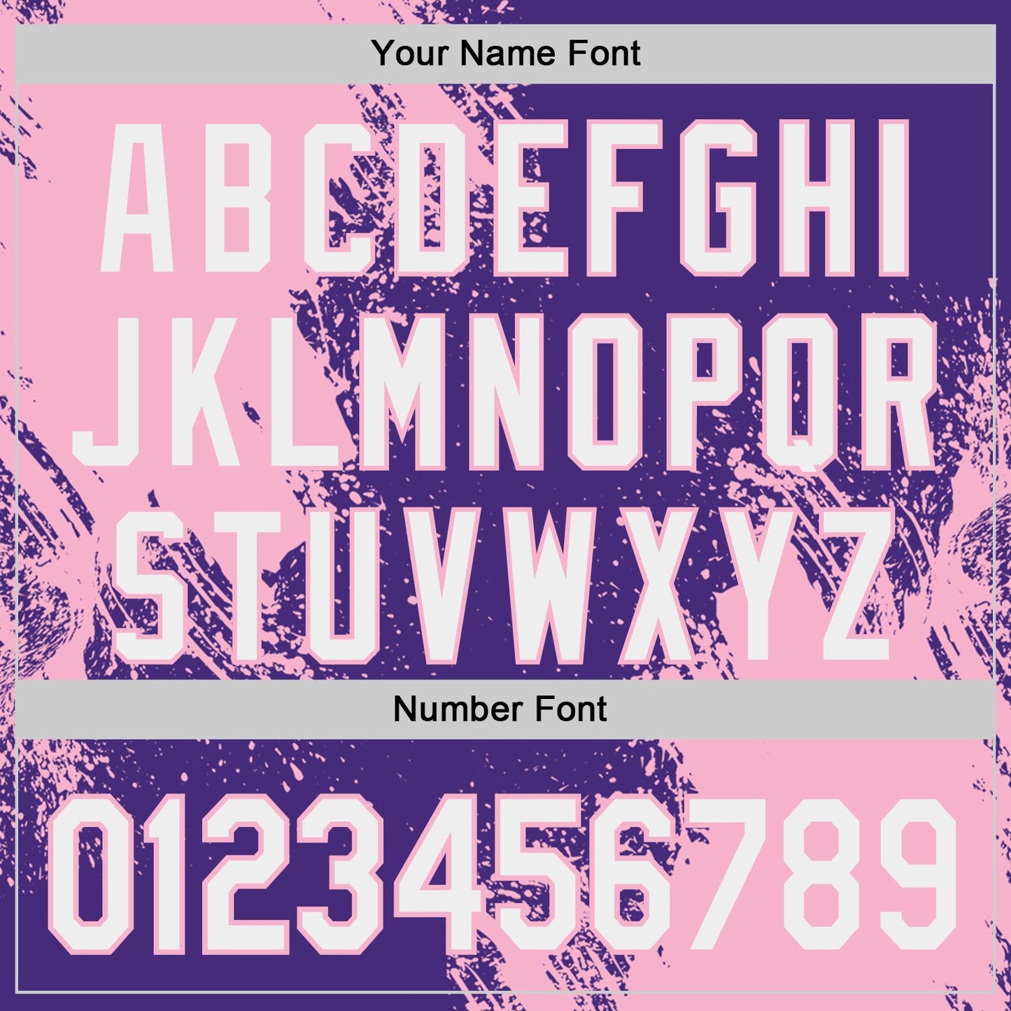 Custom Purple White-Light Pink Abstract Brush Stroke Authentic Baseball Jersey view 5
