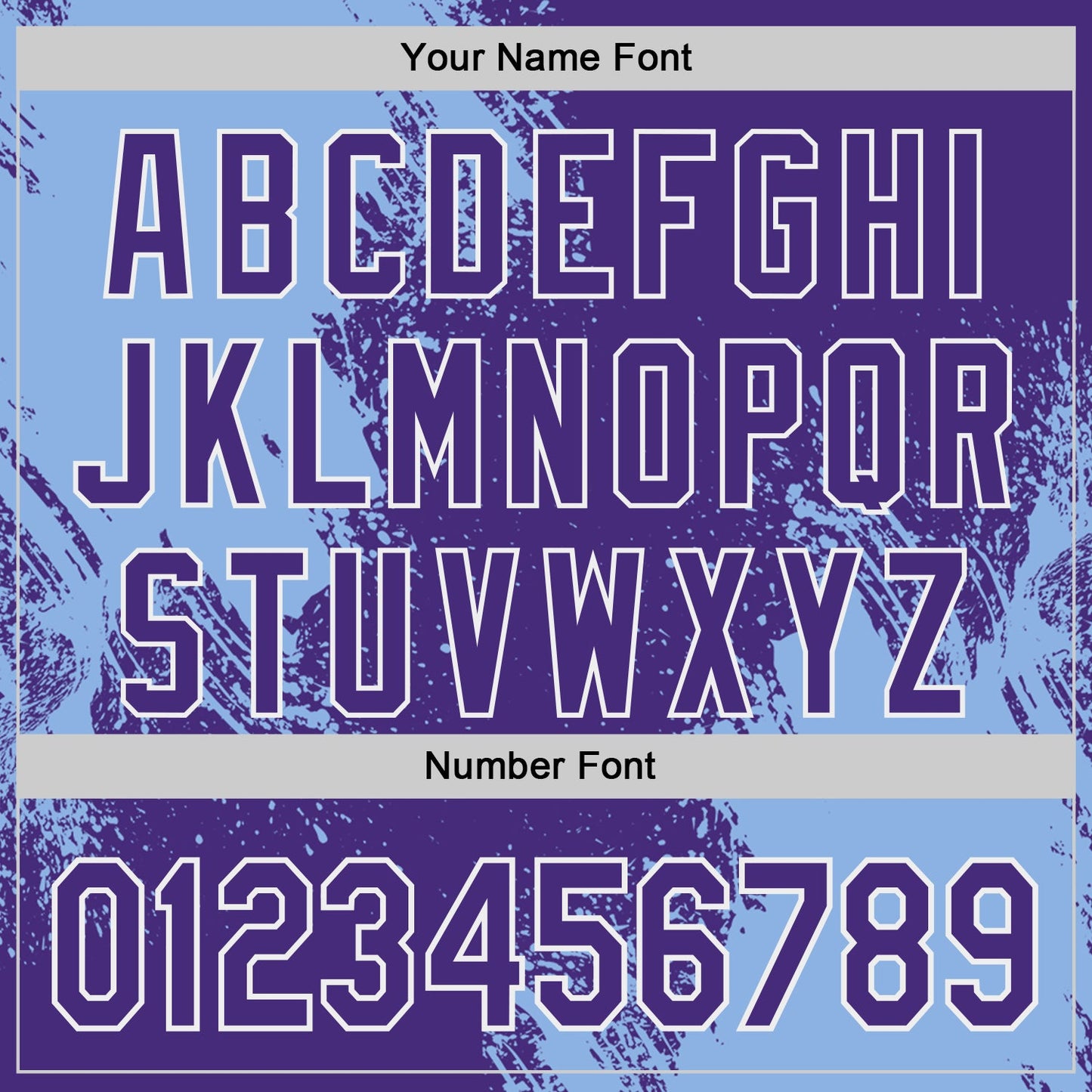 Custom Purple Light Blue-White Abstract Brush Stroke Authentic Baseball Jersey view 5