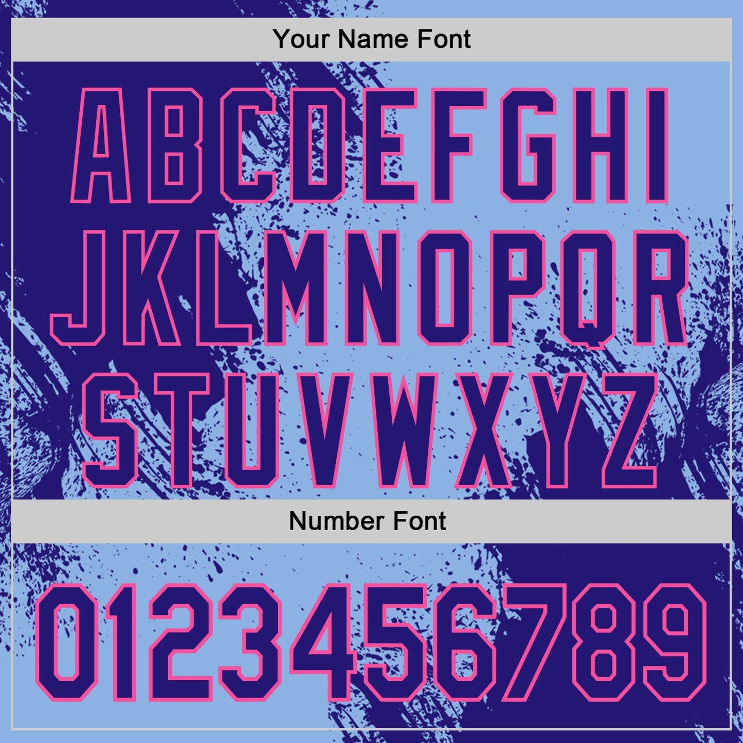 Custom Light Blue Dark Purple-Pink Abstract Brush Stroke Authentic Baseball Jersey view 5