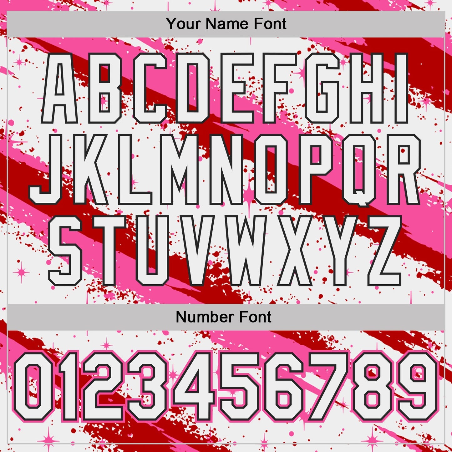 Custom White Pink Red-Black Brush Stroke Splatter Starburst Performance T-Shirt view 4