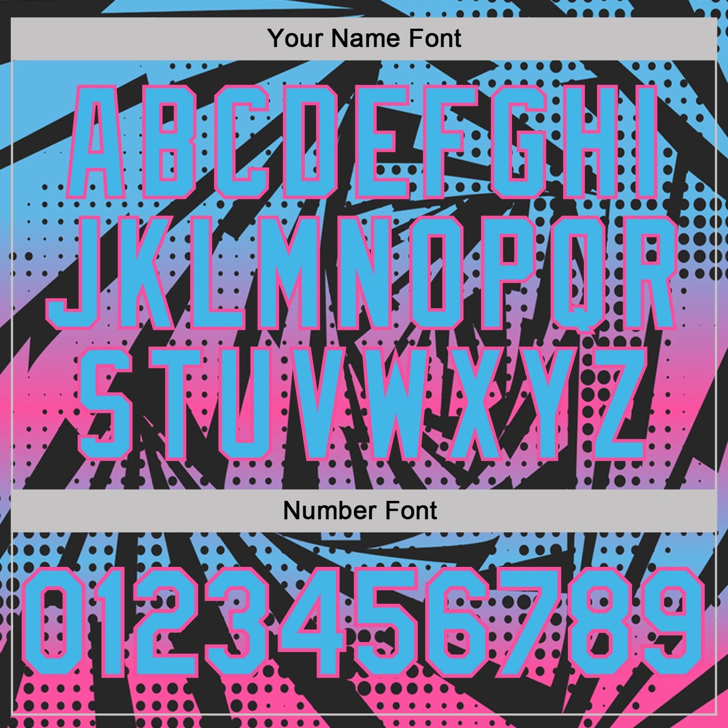 Custom Black Sky Blue-Pink Lightning Gradient Dot Performance T-Shirt view 4