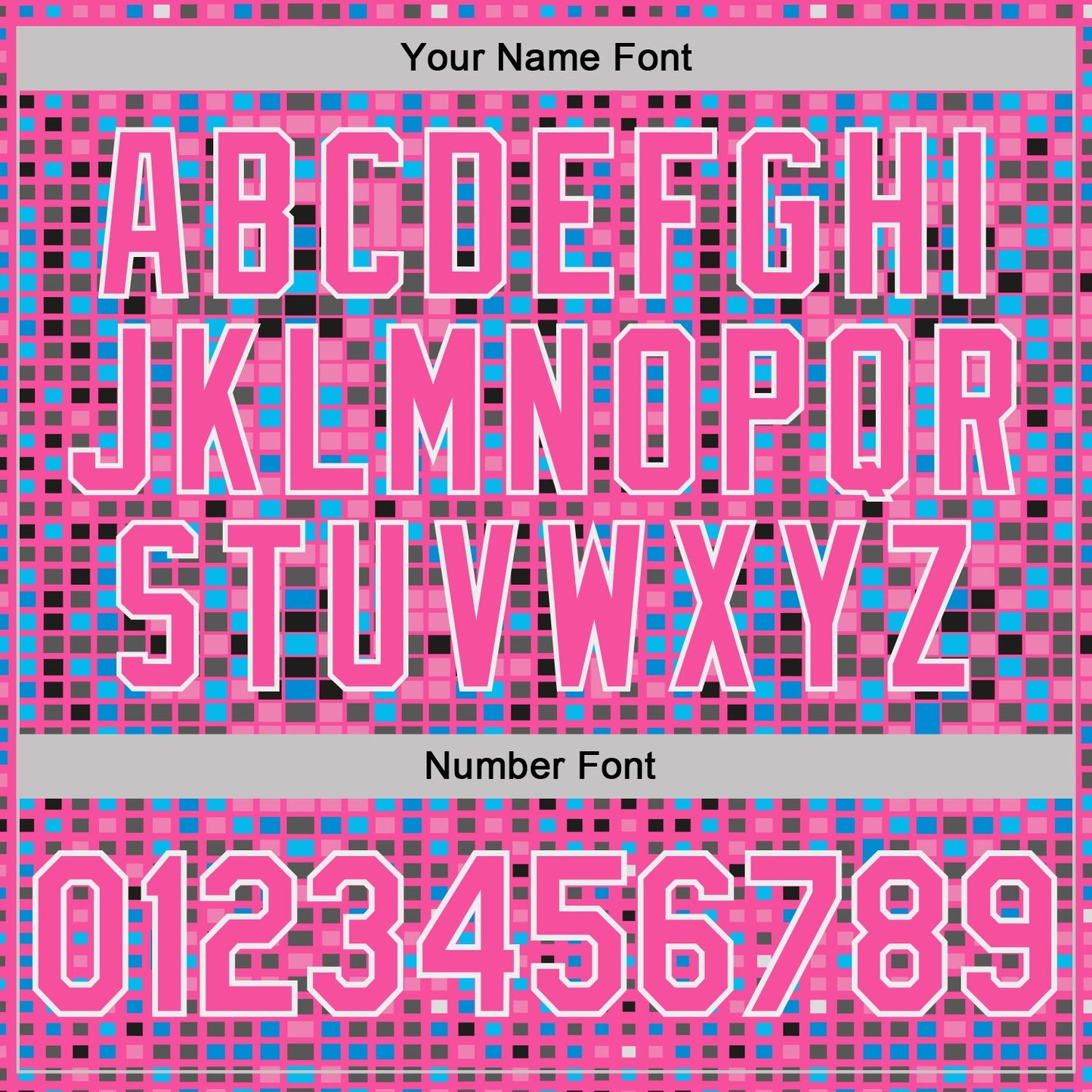 Custom Pink Blue-White Geometric Digital Mosaic Performance T-Shirt view 4