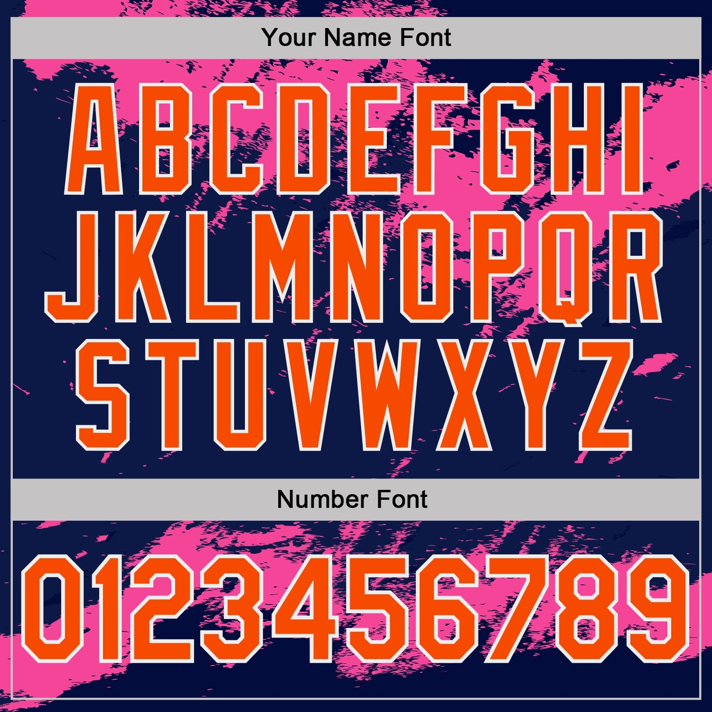 Custom Navy Orange Pink-White Grunge Paint Splatter Performance T-Shirt view 4