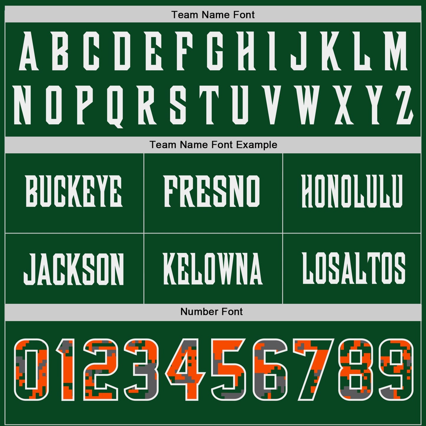 Custom Green Camo White-Orange Authentic Digital Camouflage Panel Football Jersey view 4