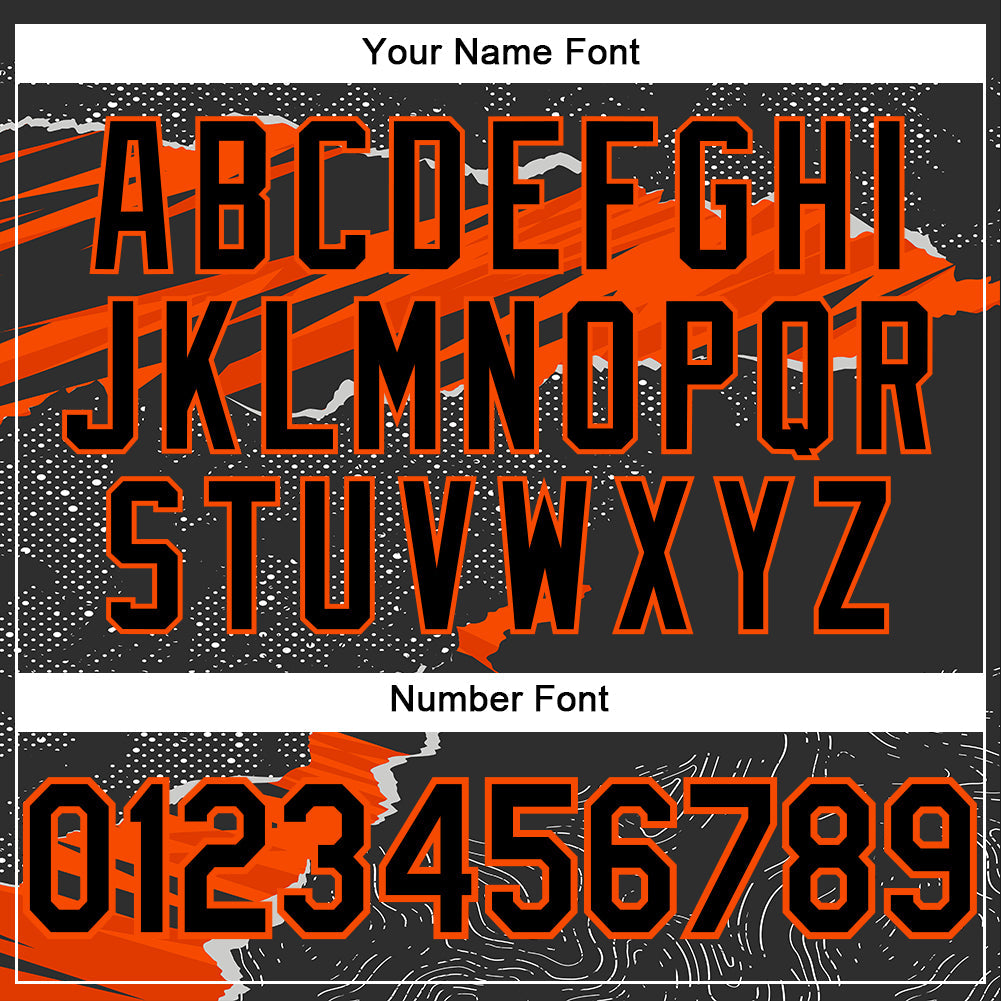 Custom Stitched Black Orange 3D Pattern Design Torn Paper Style Sports Pullover Sweatshirt Hoodie view 4