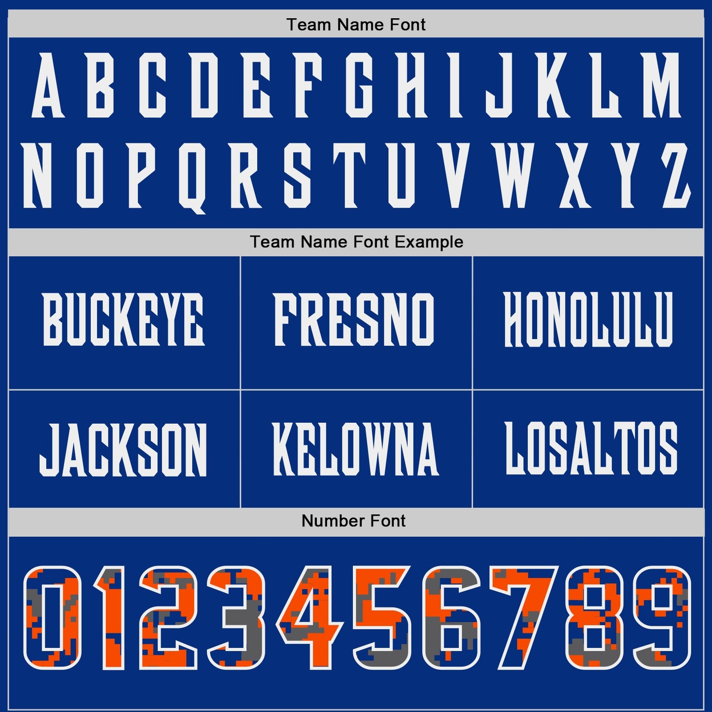 Custom Royal Camo White-Orange Authentic Digital Camouflage Panel Football Jersey view 4