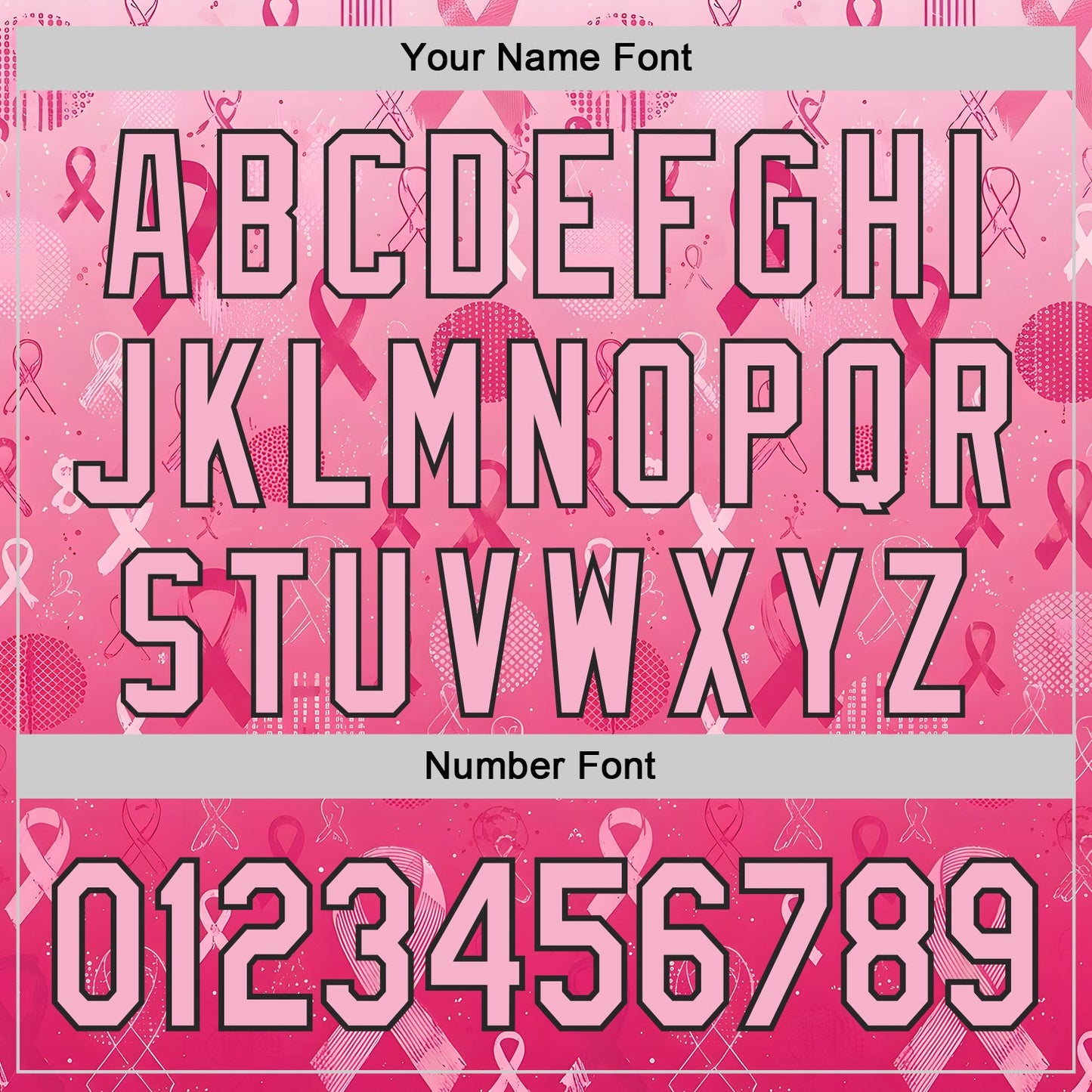 Custom Pink Light Pink-Black Breast Cancer Awareness Pink Ribbon Authentic Baseball Jersey view 5