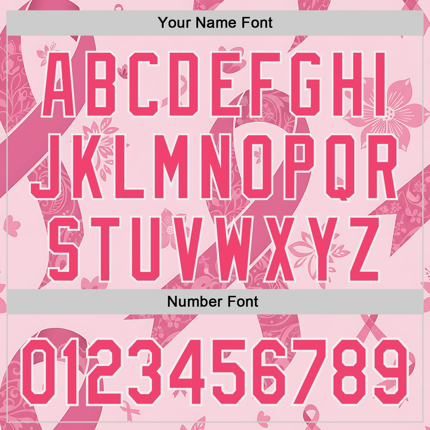 Custom Pink Neon Pink-White Breast Cancer Awareness Pink Ribbon Floral Authentic Baseball Jersey view 5