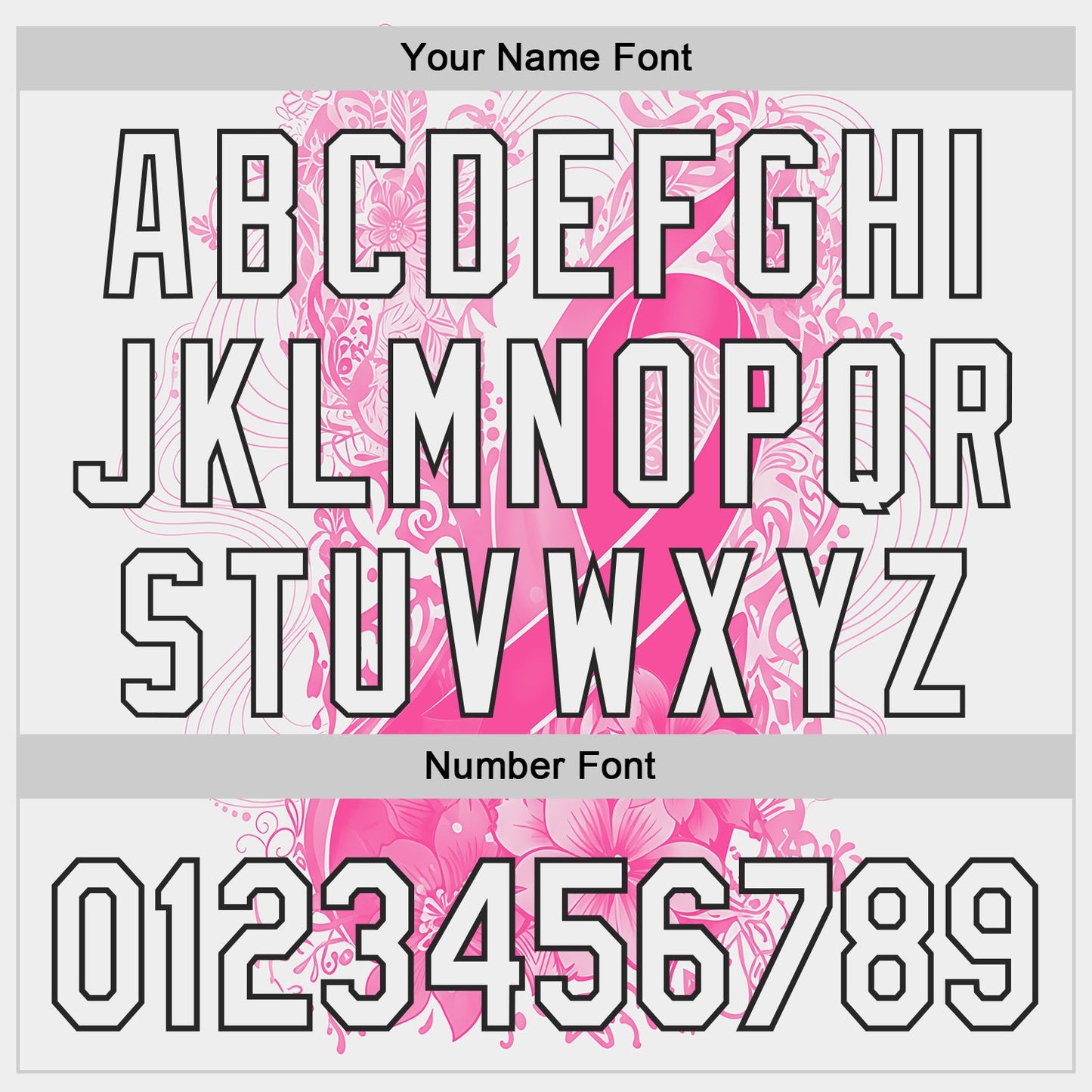 Custom White Pink-Black Breast Cancer Awareness Pink Ribbon Floral Authentic Baseball Jersey view 5