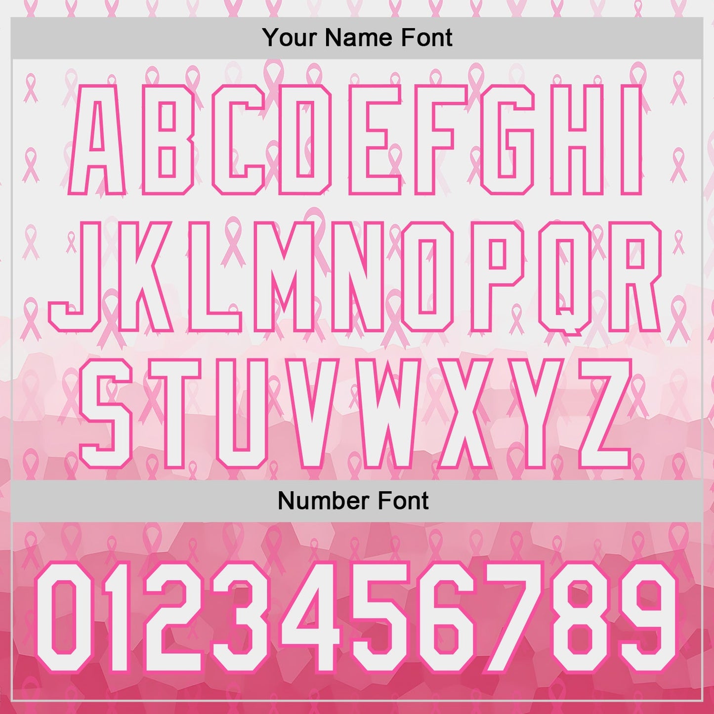 Custom White-Pink Breast Cancer Awareness Pink Ribbon Gradient Authentic Baseball Jersey view 5