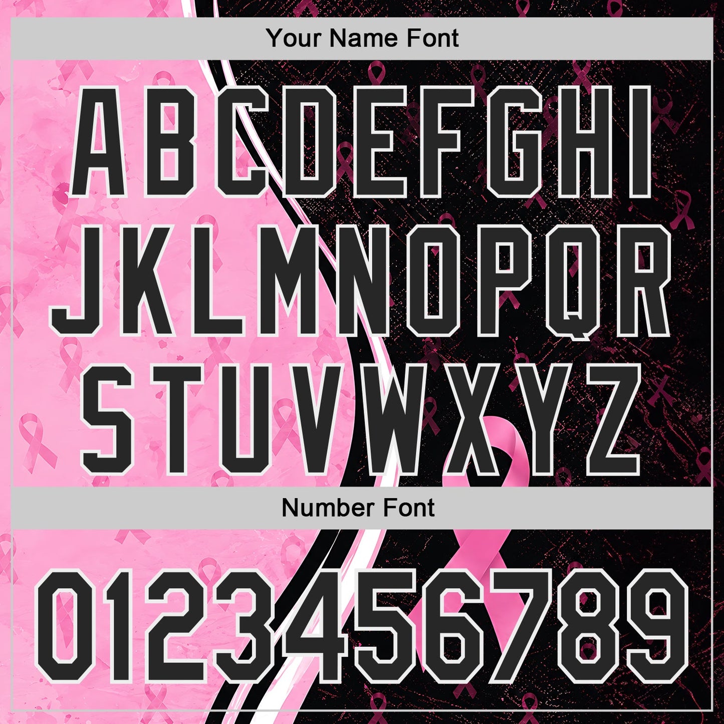 Custom Black Pink-White Breast Cancer Awareness Pink Ribbon Authentic Baseball Jersey view 5