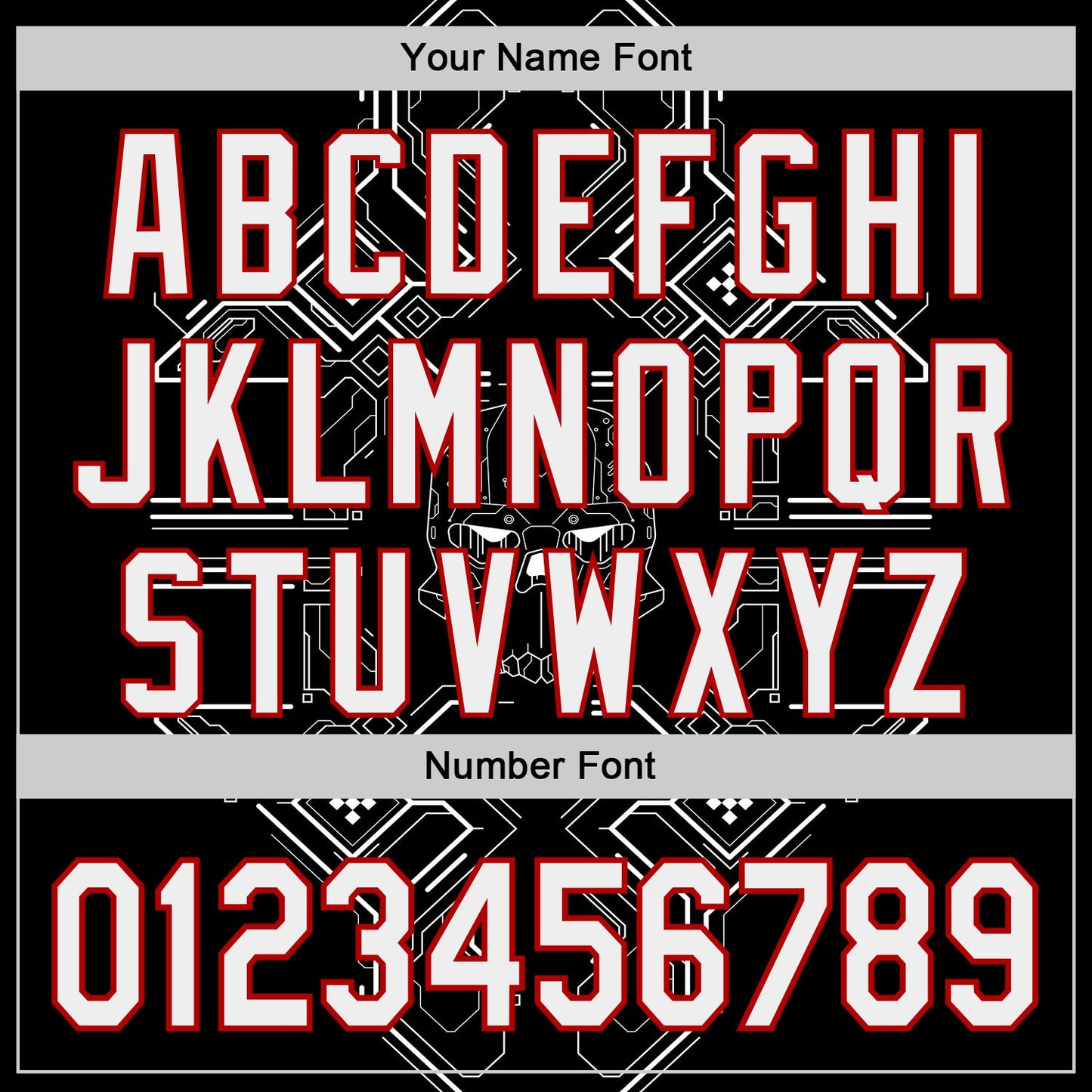 Custom Black White-Red Cyberpunk Futuristic Rave Authentic Baseball Jersey view 5
