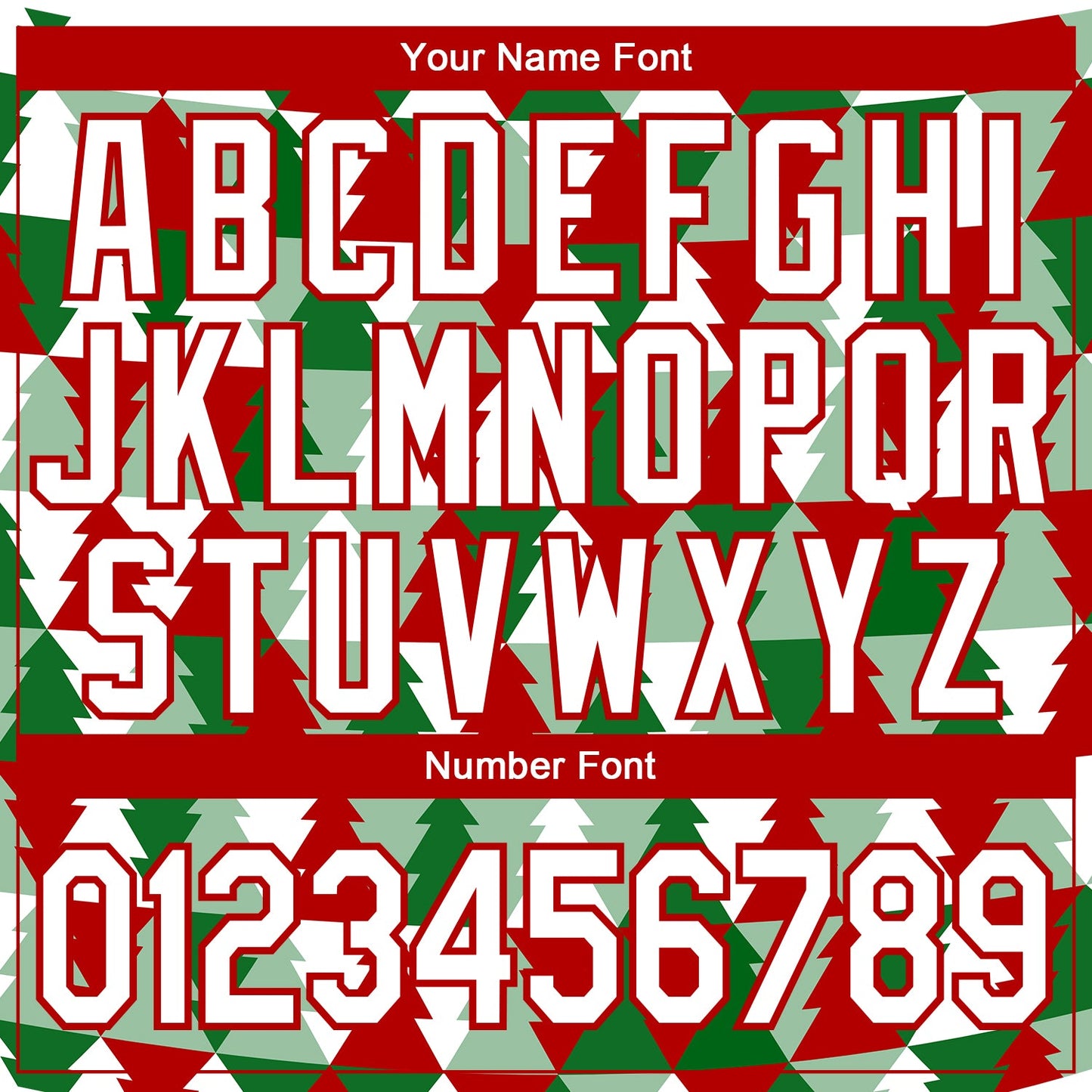 Custom Stitched Kelly Green White-Red Christmas Tree 3D Sports Pullover Sweatshirt Hoodie view 4