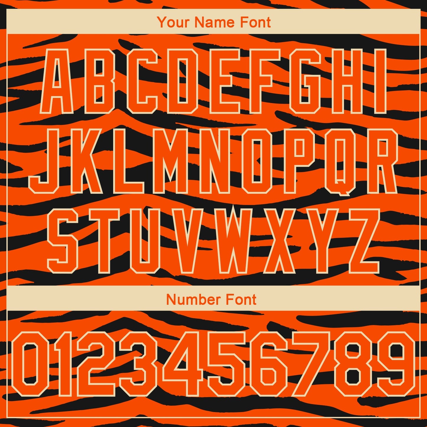 Custom Orange Cream 3D Pattern Design Tiger Print Authentic Basketball Jersey view 4
