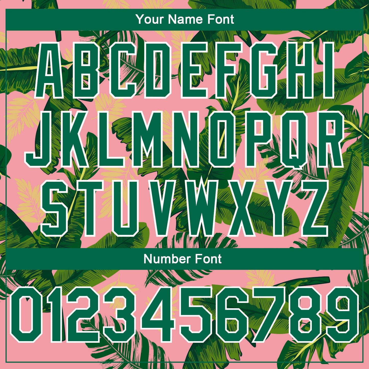 Custom Medium Pink Kelly Green-White 3D Pattern Tropical Hawaii Leaves Authentic Basketball Jersey view 4
