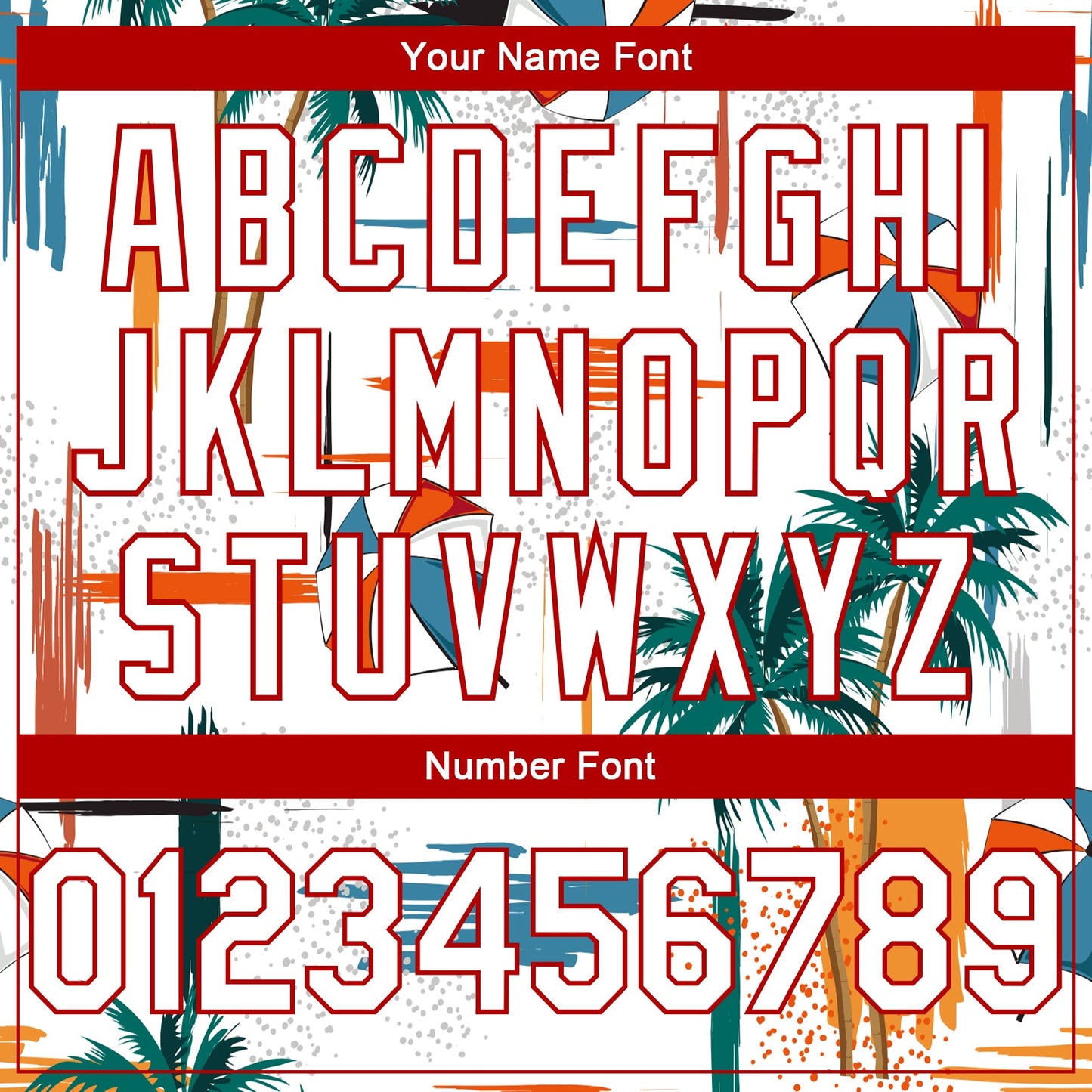 Custom White Red 3D Pattern Tropical Beach Hawaii Palm Trees Authentic Basketball Jersey view 4