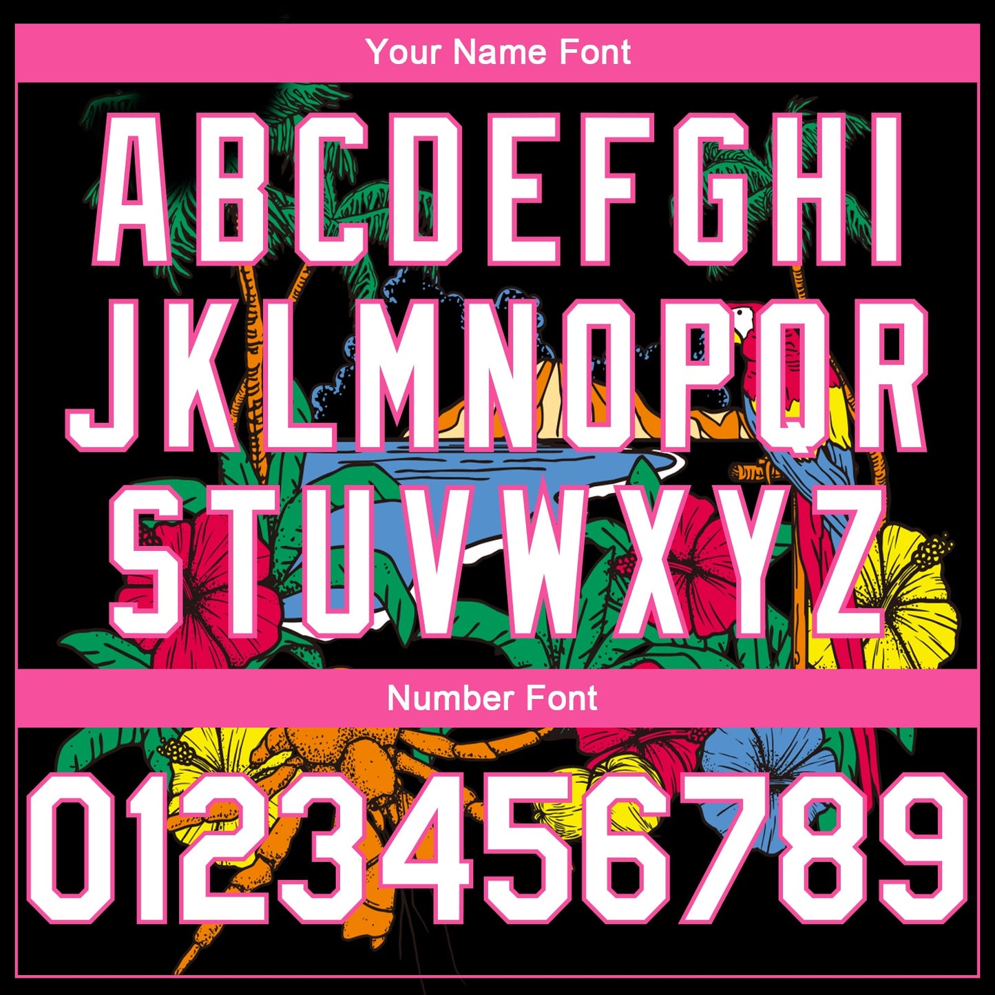 Custom Black White Pink-Light Blue 3D Pattern Tropical Beach Hawaii Palm Trees Authentic Basketball Jersey view 5