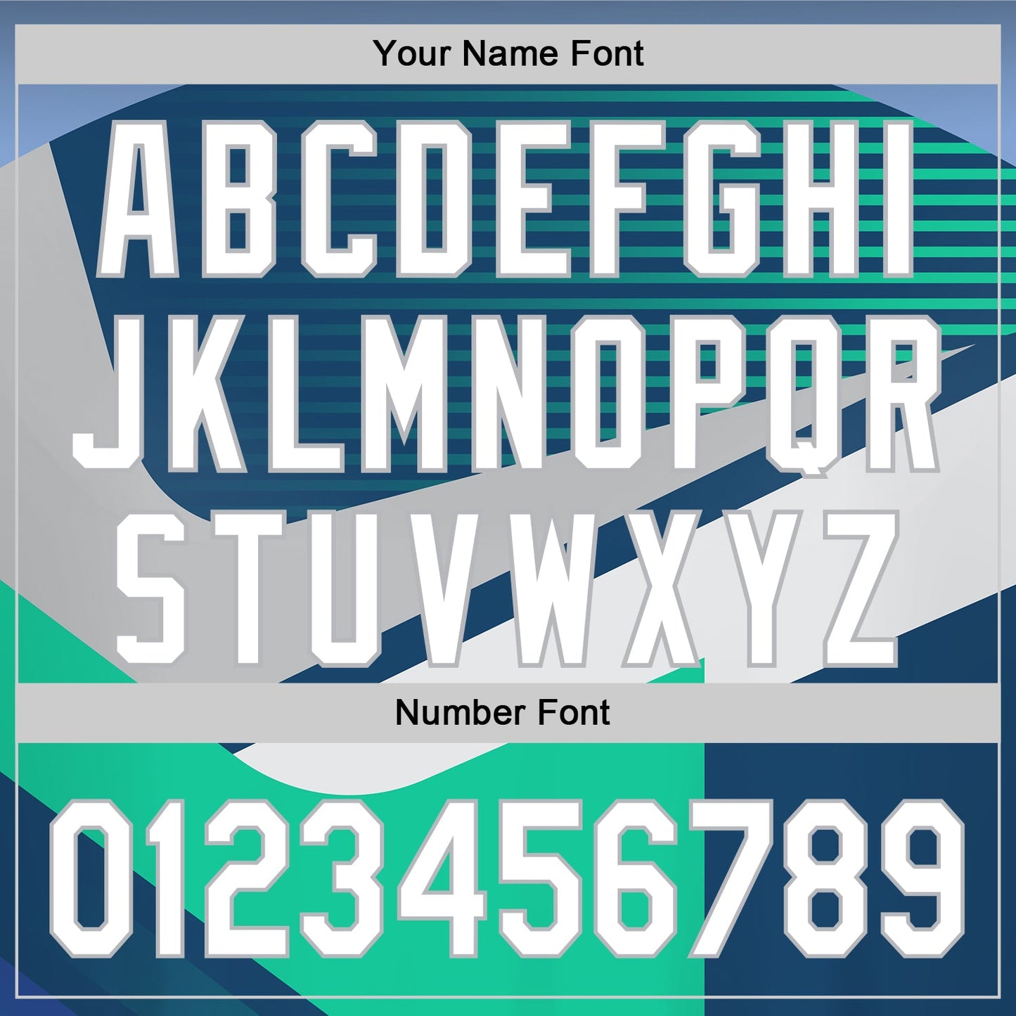 Custom Navy White Gray-Aqua 3D Pattern Design Abstract Sport Authentic Baseball Jersey view 5