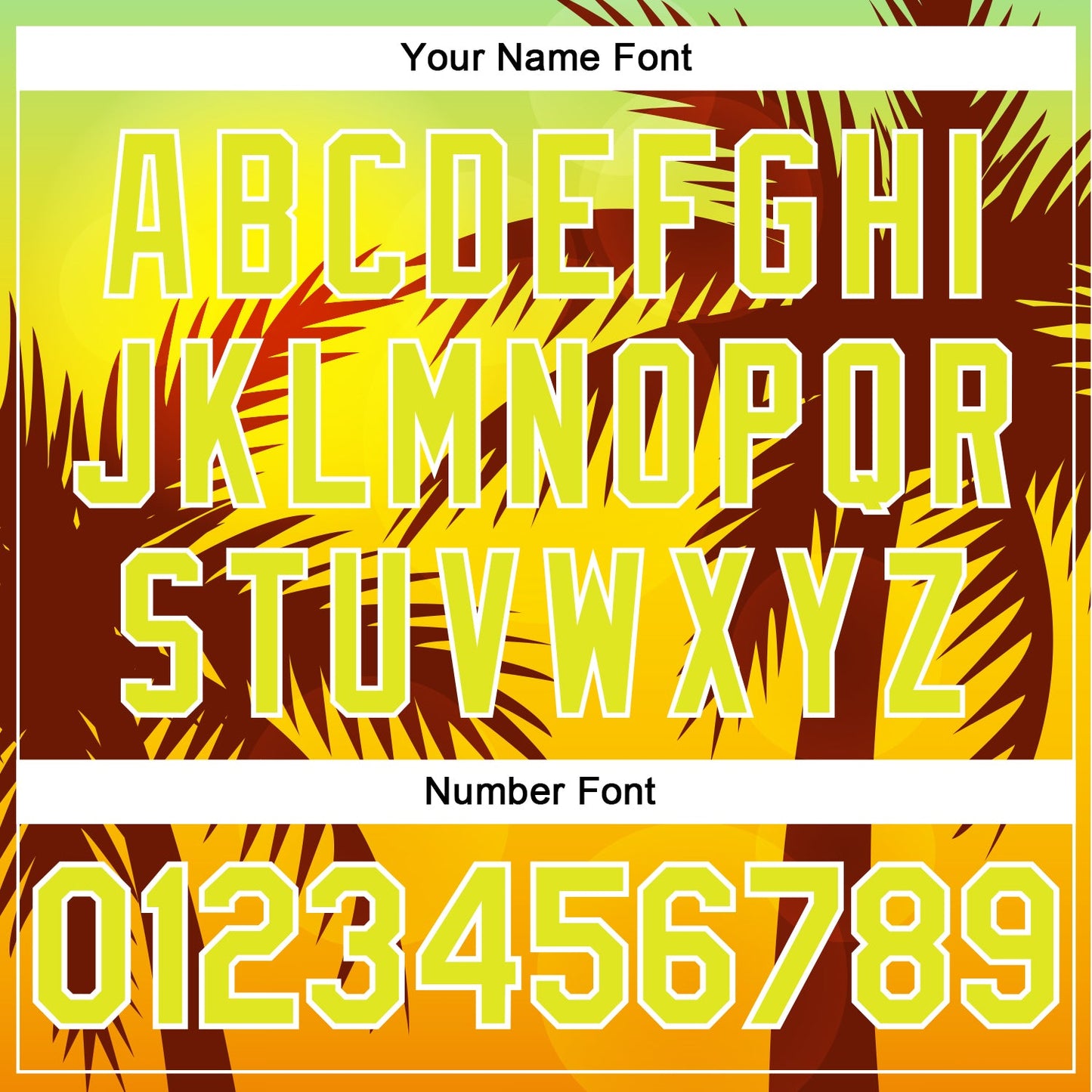 Custom Gold Neon Yellow-White 3D Pattern Design Hawaii Palm Trees Authentic Baseball Jersey view 5