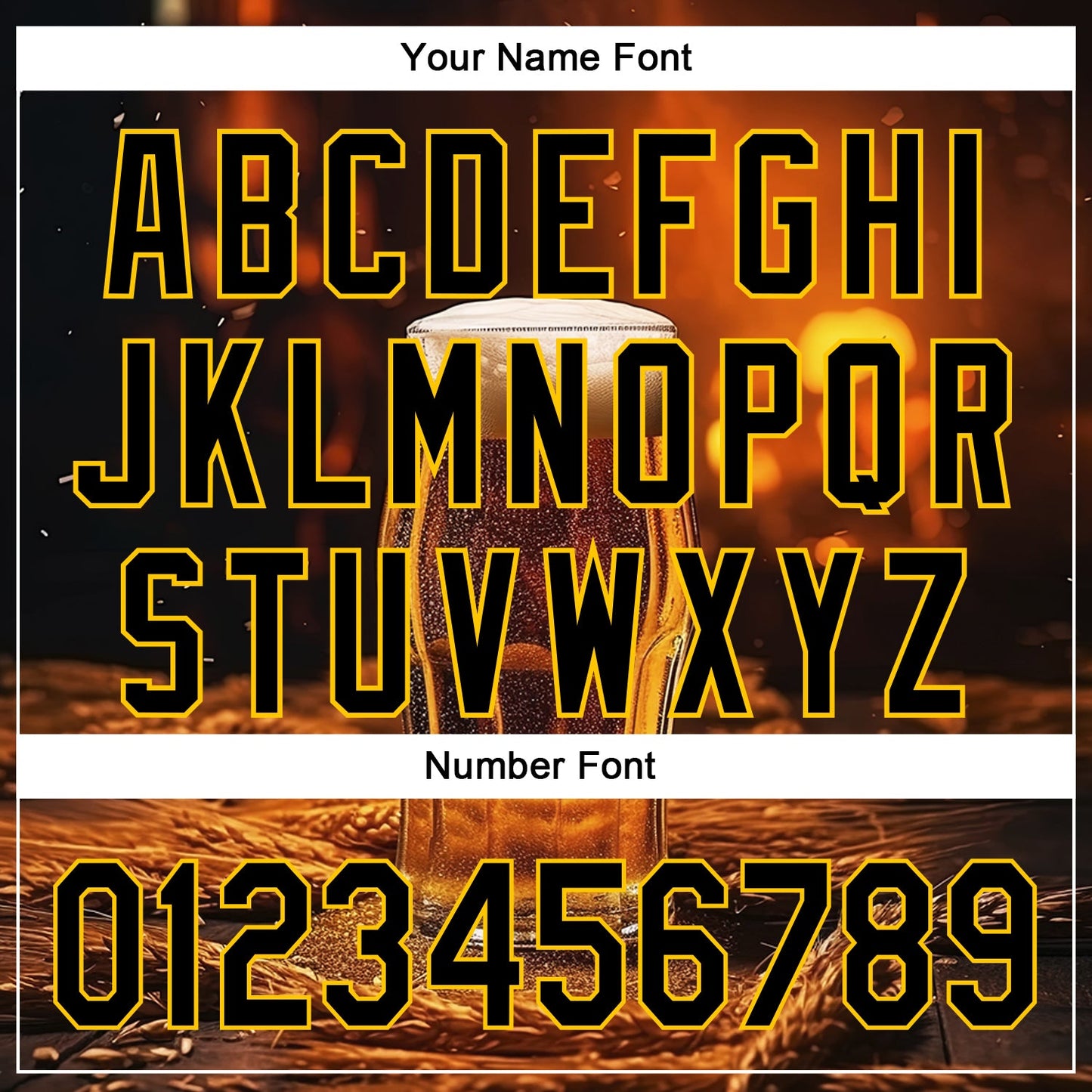 Custom Black Yellow 3D Pattern Design International Beer Day Authentic Baseball Jersey view 5