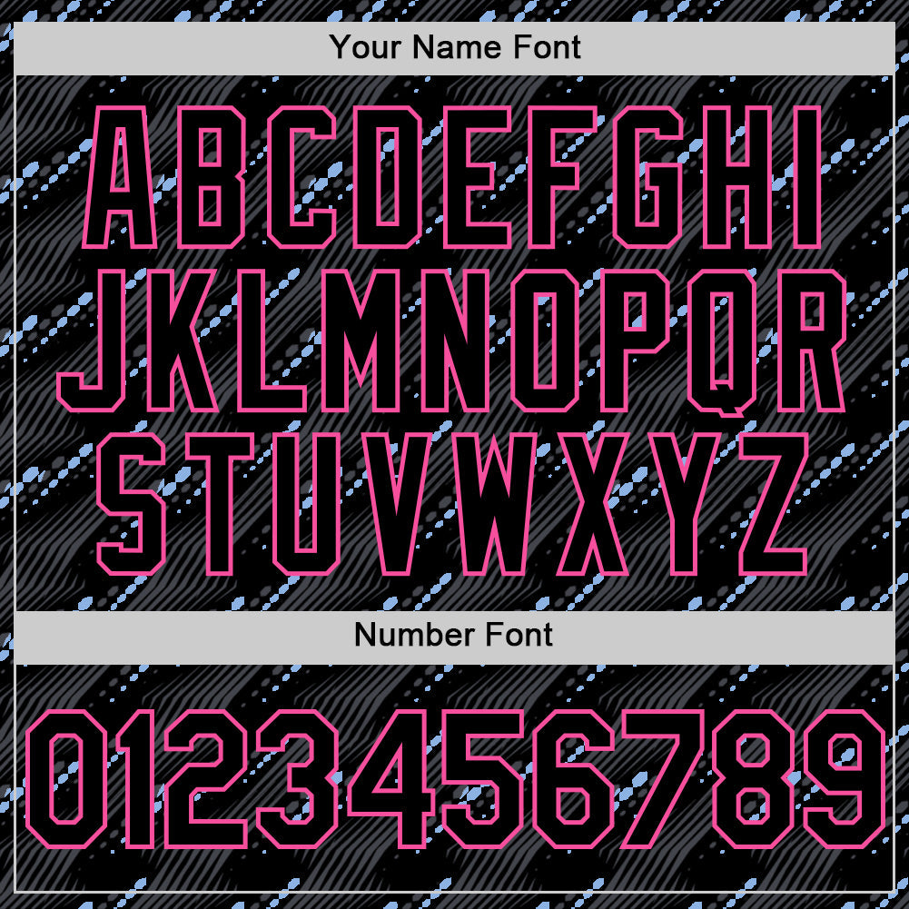 Custom Black Pink 3D Pattern Design Slant Lines Authentic Baseball Jersey view 5
