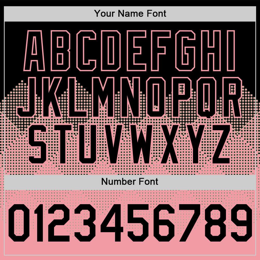 Custom Black Medium Pink 3D Pattern Design Gradient Square Shapes Authentic Baseball Jersey view 5