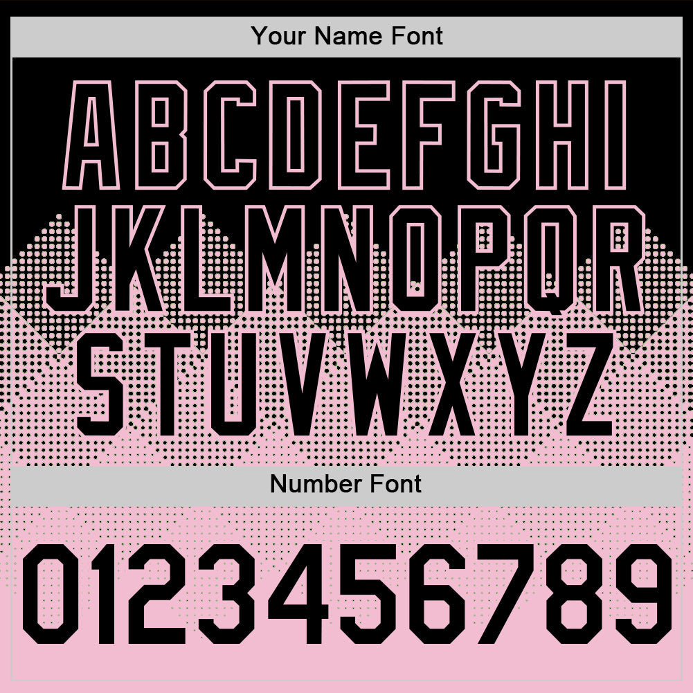 Custom Black Light Pink 3D Pattern Design Gradient Square Shapes Authentic Baseball Jersey view 5