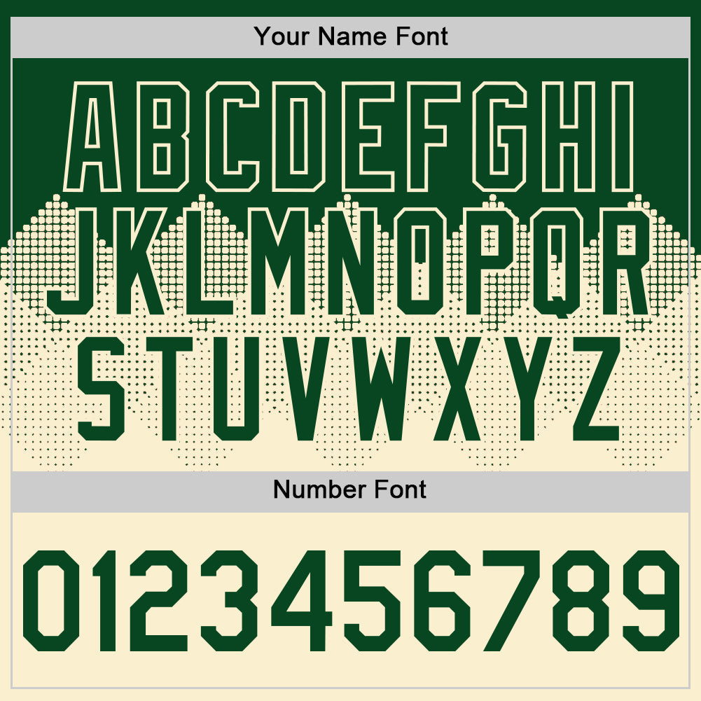 Custom Green Cream 3D Pattern Design Gradient Square Shapes Authentic Baseball Jersey view 5