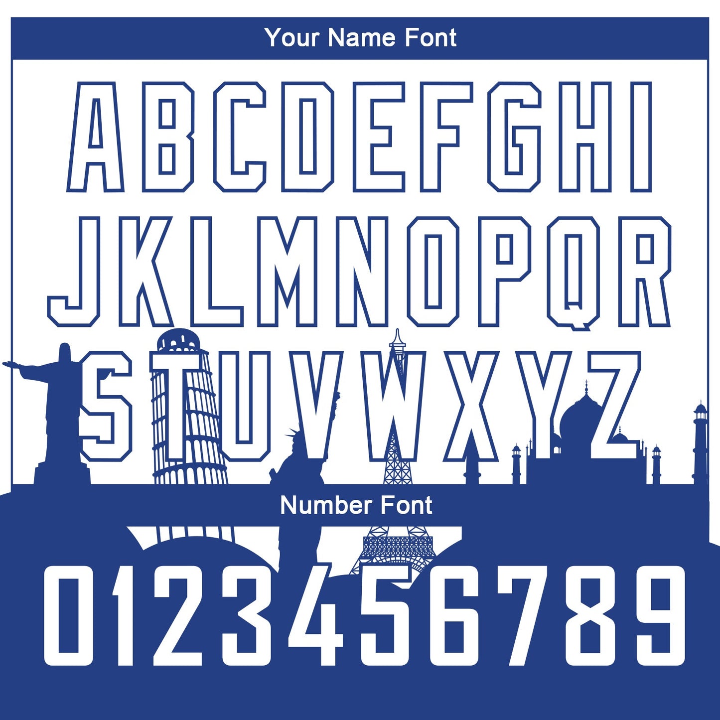 Custom White Royal Holiday Travel Monuments Silhouette Authentic City Edition Basketball Jersey view 4