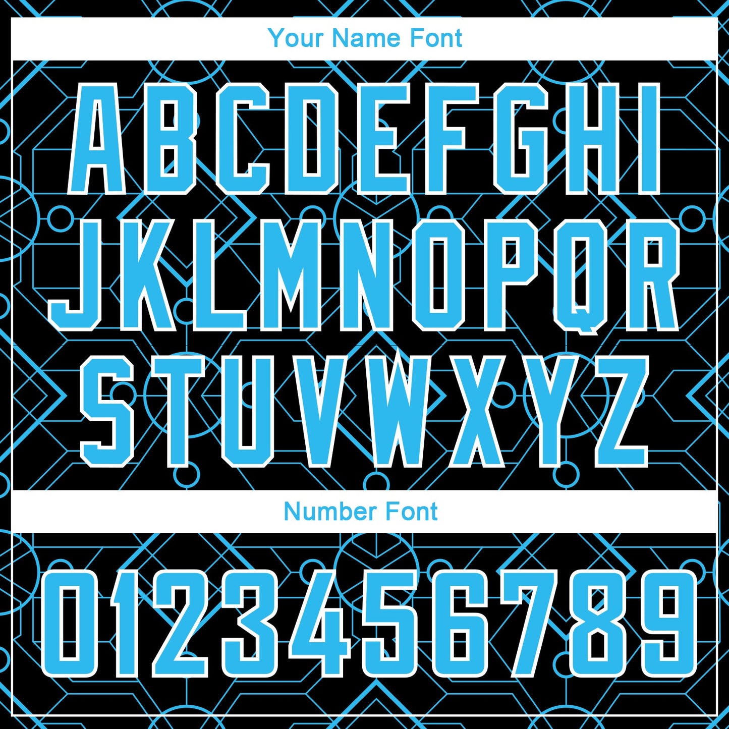 Custom Black Sky Blue-White Geometric Shapes Authentic City Edition Basketball Jersey view 4