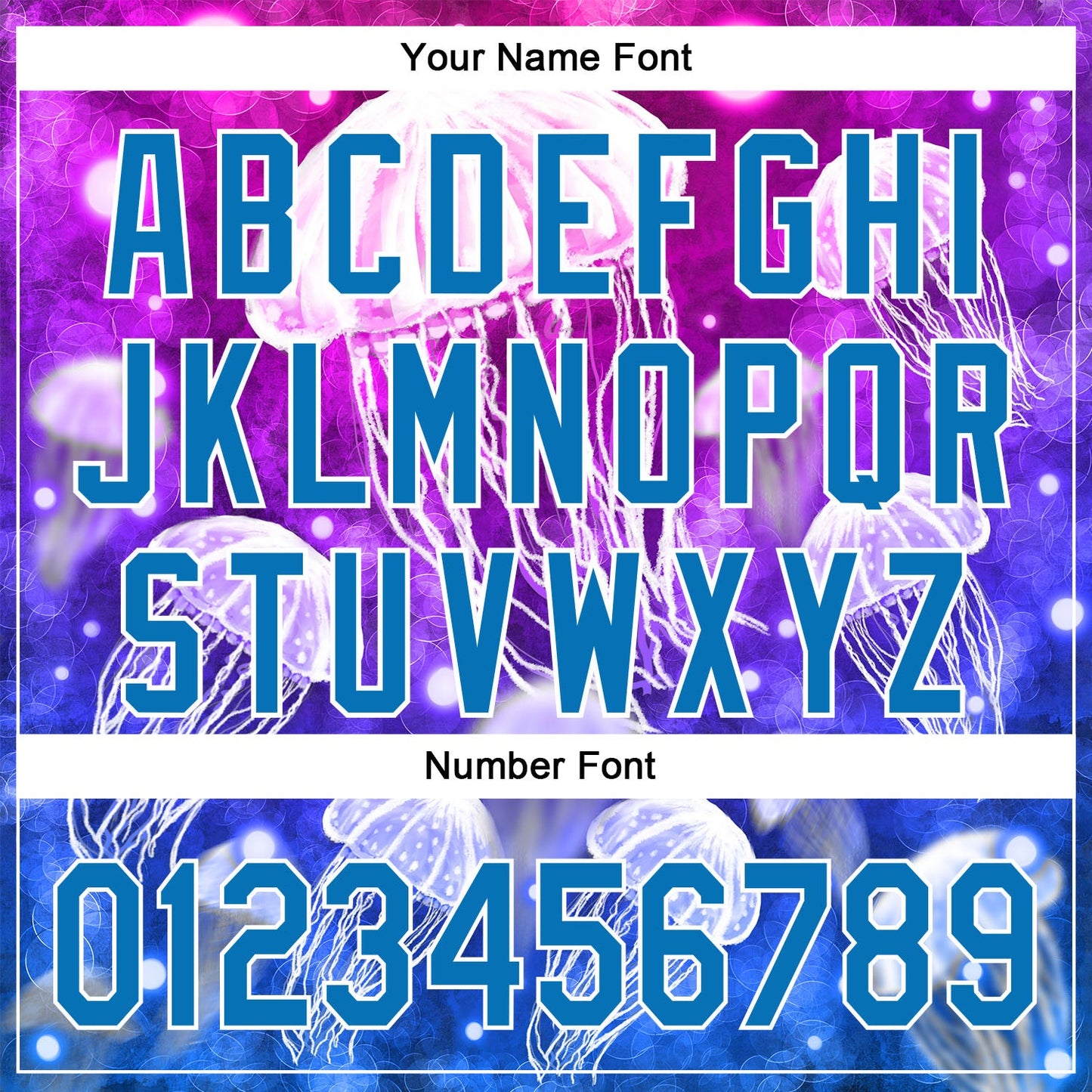 Custom Purple Blue-White 3D Pattern Design Jellyfish Authentic Baseball Jersey view 5