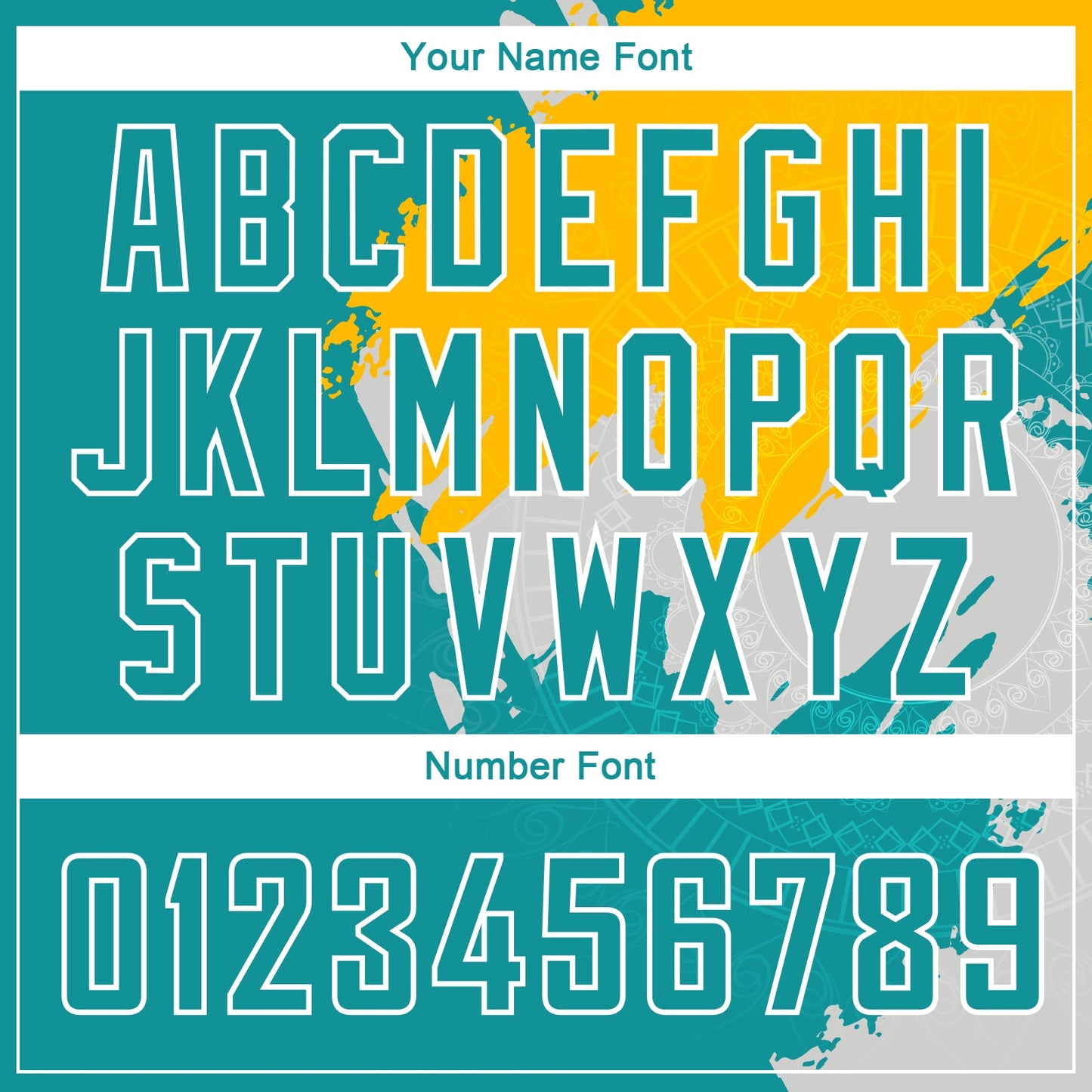 Custom Gold Aqua-White 3D Pattern Design Religion Authentic Basketball Jersey view 4