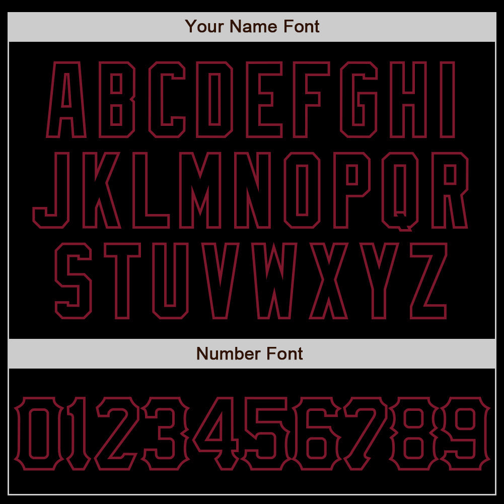 Custom Black Crimson 3D Pattern Design Abstract Splatter Grunge Art Authentic Baseball Jersey view 5