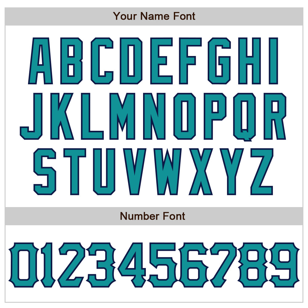 Custom White Teal-Navy 3D Pattern Design Abstract Splash Authentic Baseball Jersey view 5