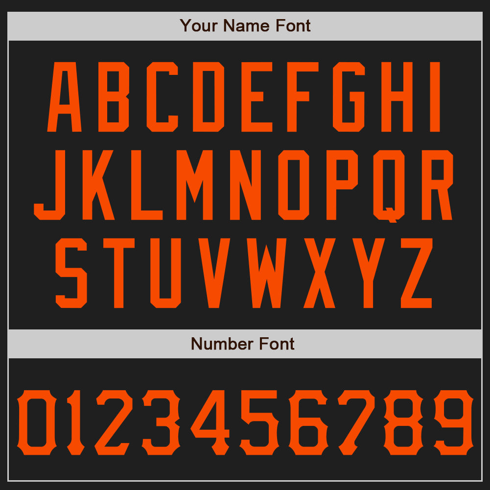 Custom Graffiti Pattern Orange-Black 3D Scratch Authentic Baseball Jersey view 5