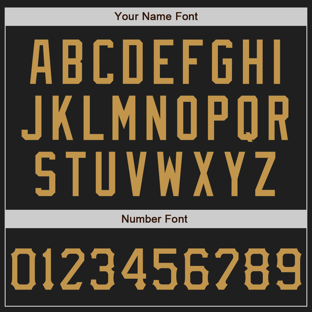 Custom Graffiti Pattern Old Gold-Black 3D Scratch Authentic Baseball Jersey view 5