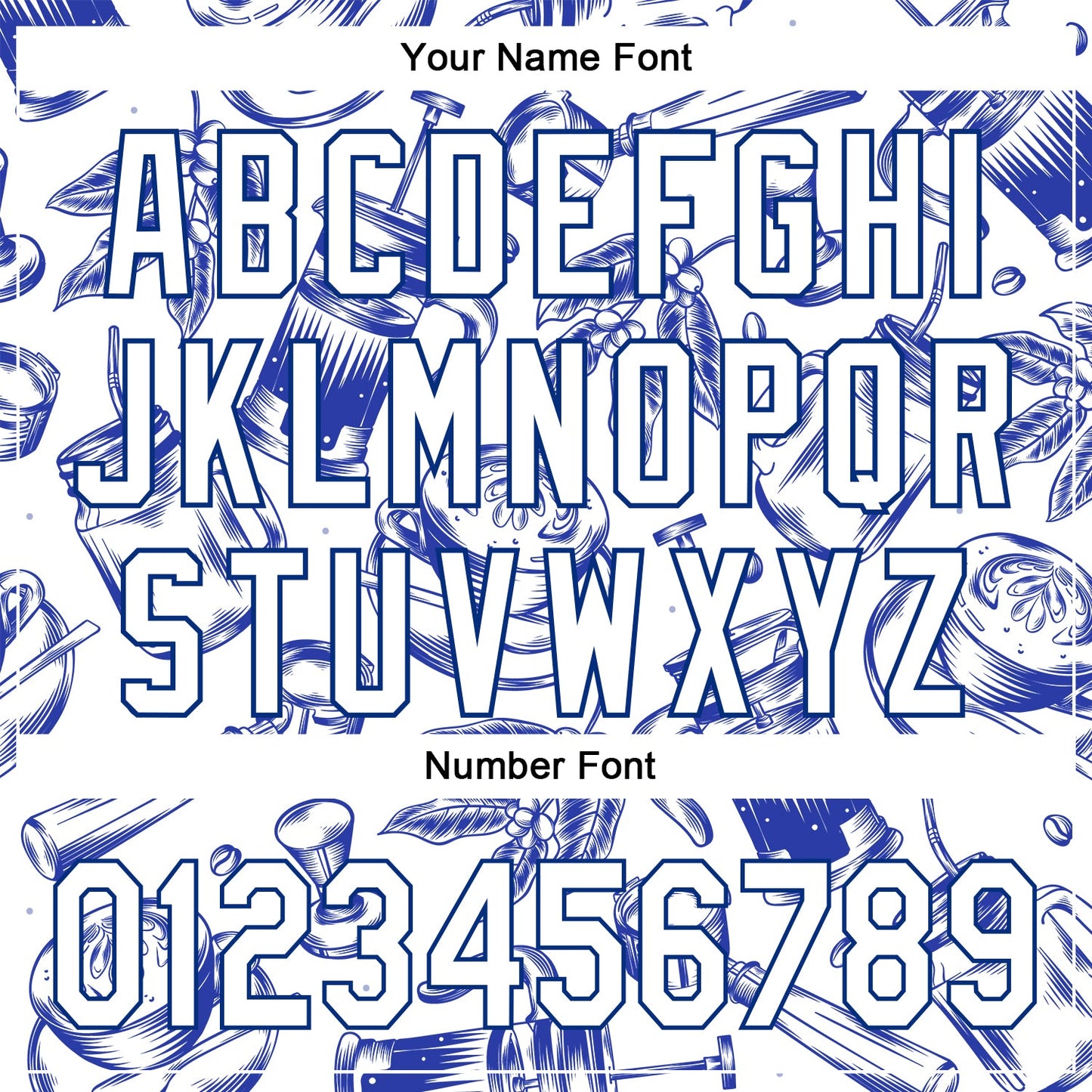 Custom White Royal 3D Pattern Design International Coffee Day Authentic Baseball Jersey view 5