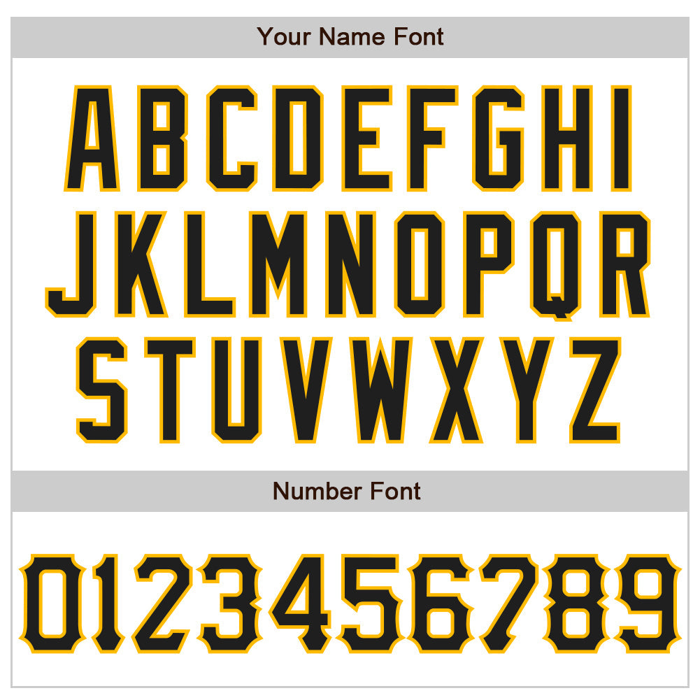 Custom White Black-Gold 3D Pattern Design Curve Lines Authentic Baseball Jersey view 5