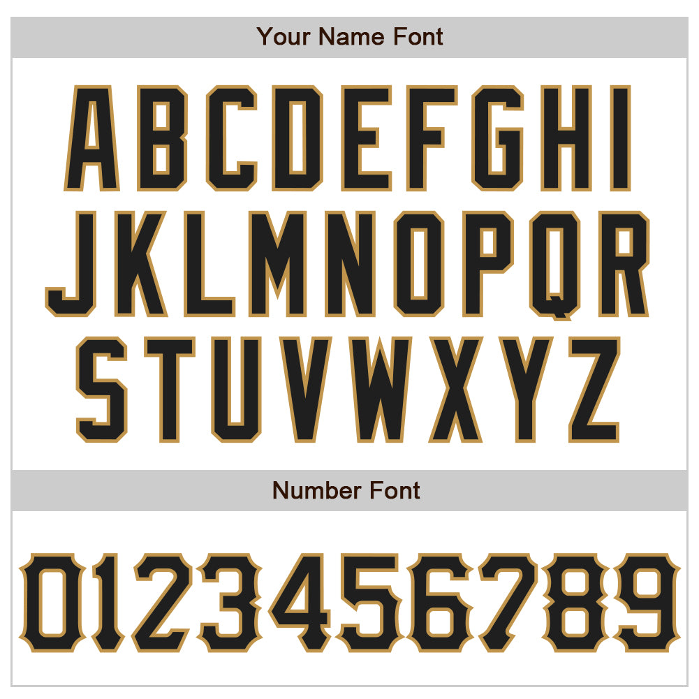 Custom White Black-Old Gold 3D Pattern Design Curve Lines Authentic Baseball Jersey view 5