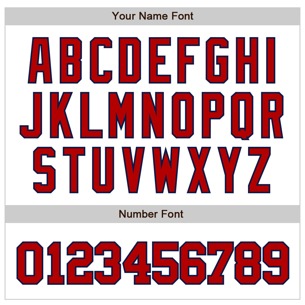 Custom White Red-Navy 3D Pattern Design Curve Lines Authentic Baseball Jersey view 5