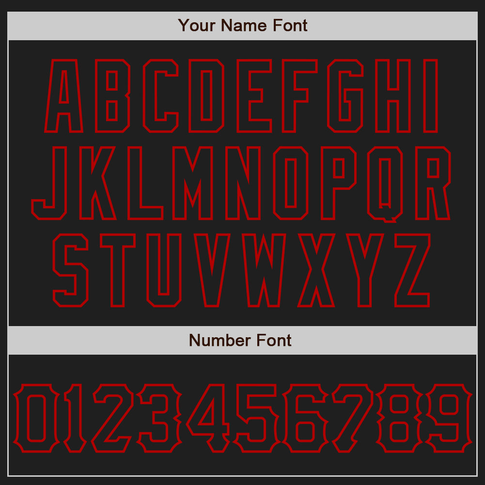Custom Black Red 3D Pattern Design Curve Lines Authentic Baseball Jersey view 5
