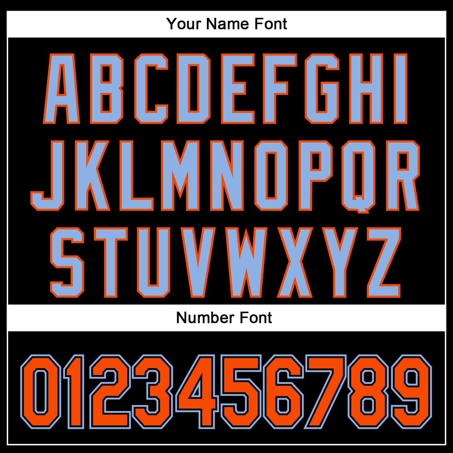 Custom Black Orange-Powder Blue 3D Pattern Design Curve Solid Authentic Baseball Jersey view 5